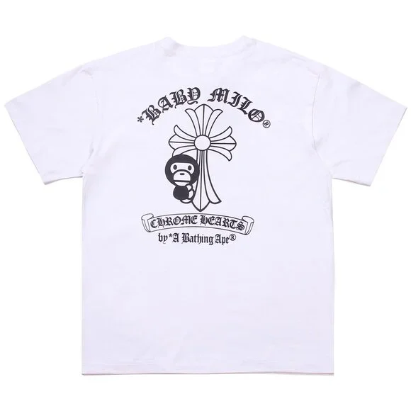 BAPE x Chrome Hearts Baby Milo T-shirt White | A Bathing Ape